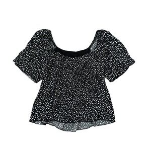 Urban Romantics Smocked Puff Sleeve Top Square Neck Blouse Women's Small NWOT